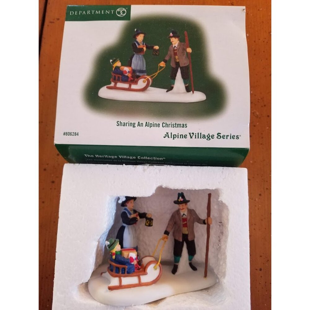 "Sharing An Alpine Christmas" #806284 Alpine Village Series -Retired-